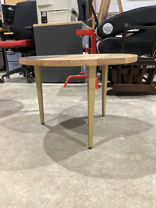 Round Wooden Accent Table