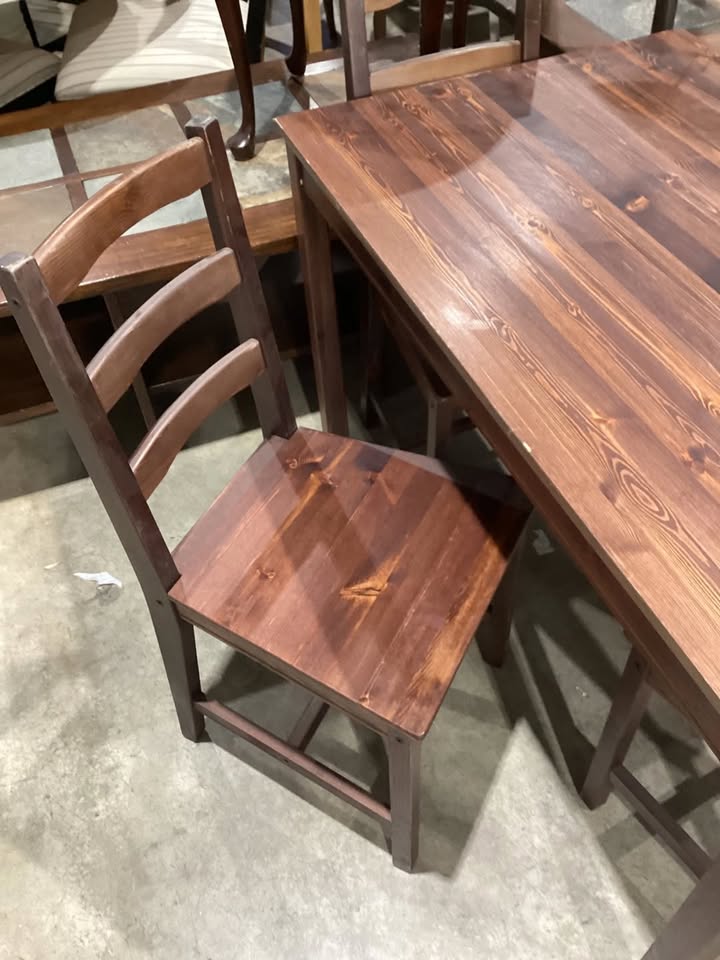 Wooden Dining Table and Chairs Set