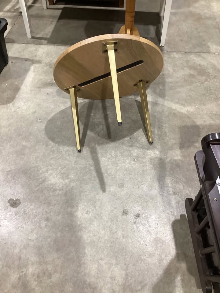 Round Wooden Accent Table