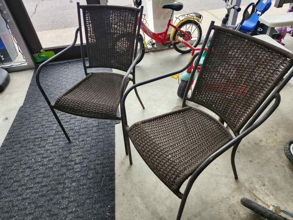 Wicker Patio Chairs - Set of 2