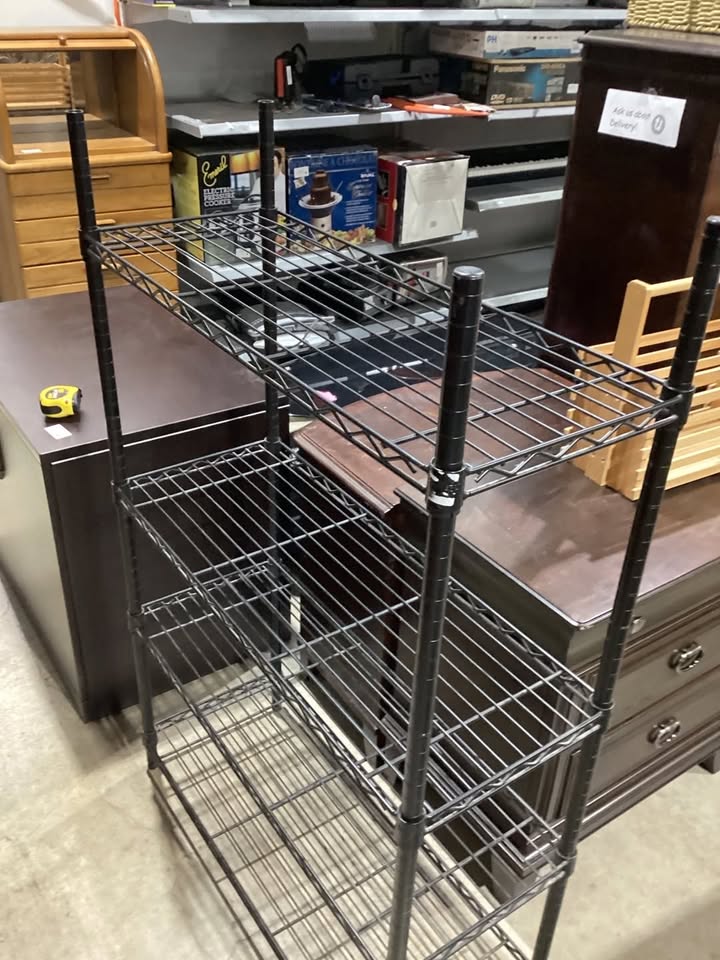 Black Wire Shelving Unit - 4 Tier