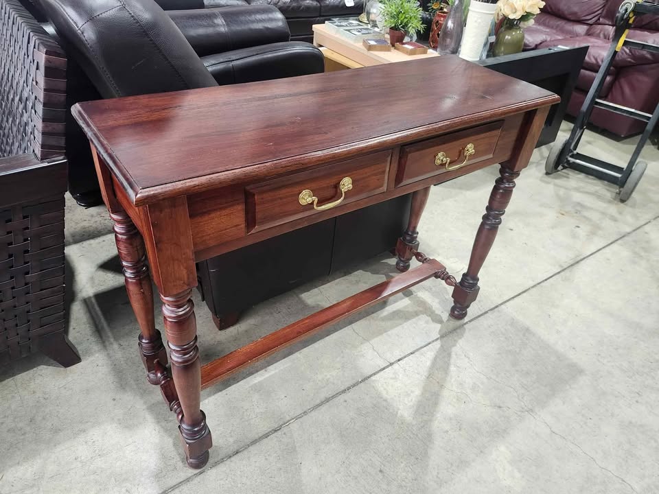 Wood Console Table with Drawers