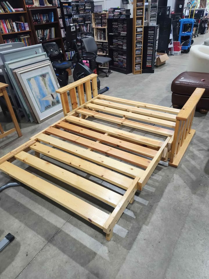 Full Wooden Futon Frame - Loveseat/bed