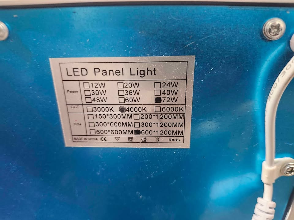LED Panel Lights 2ft x 4ft, 72W, 4000k - 5 Available