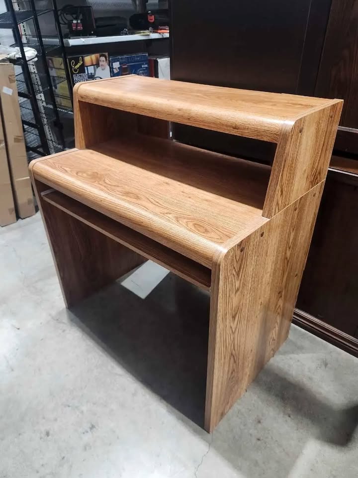 Wooden Desk with Pullout Tray