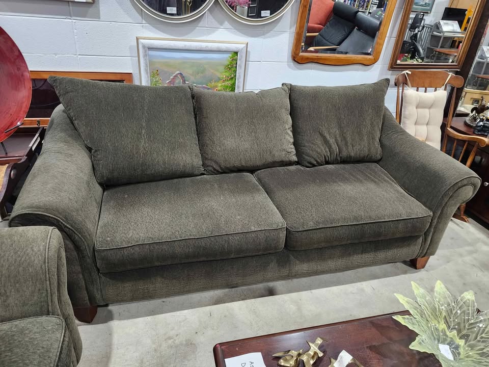 Olive Green Loveseat