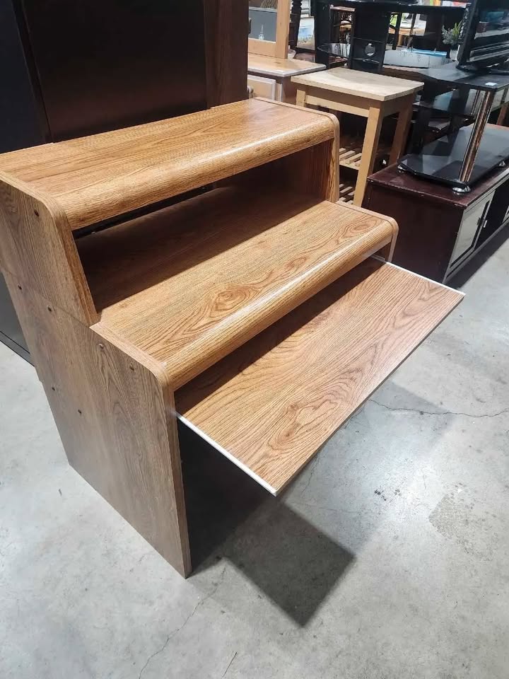 Wooden Desk with Pullout Tray