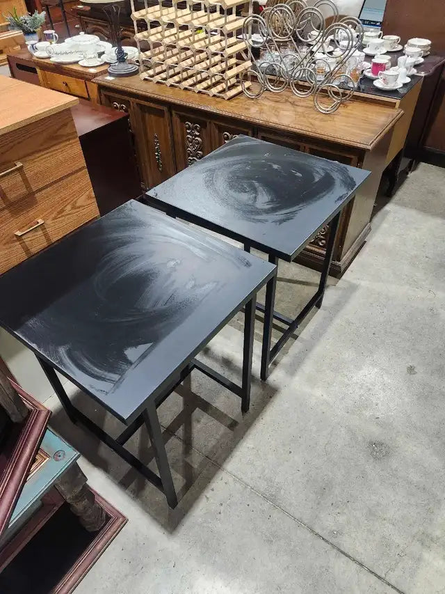 Black Side Table Set
