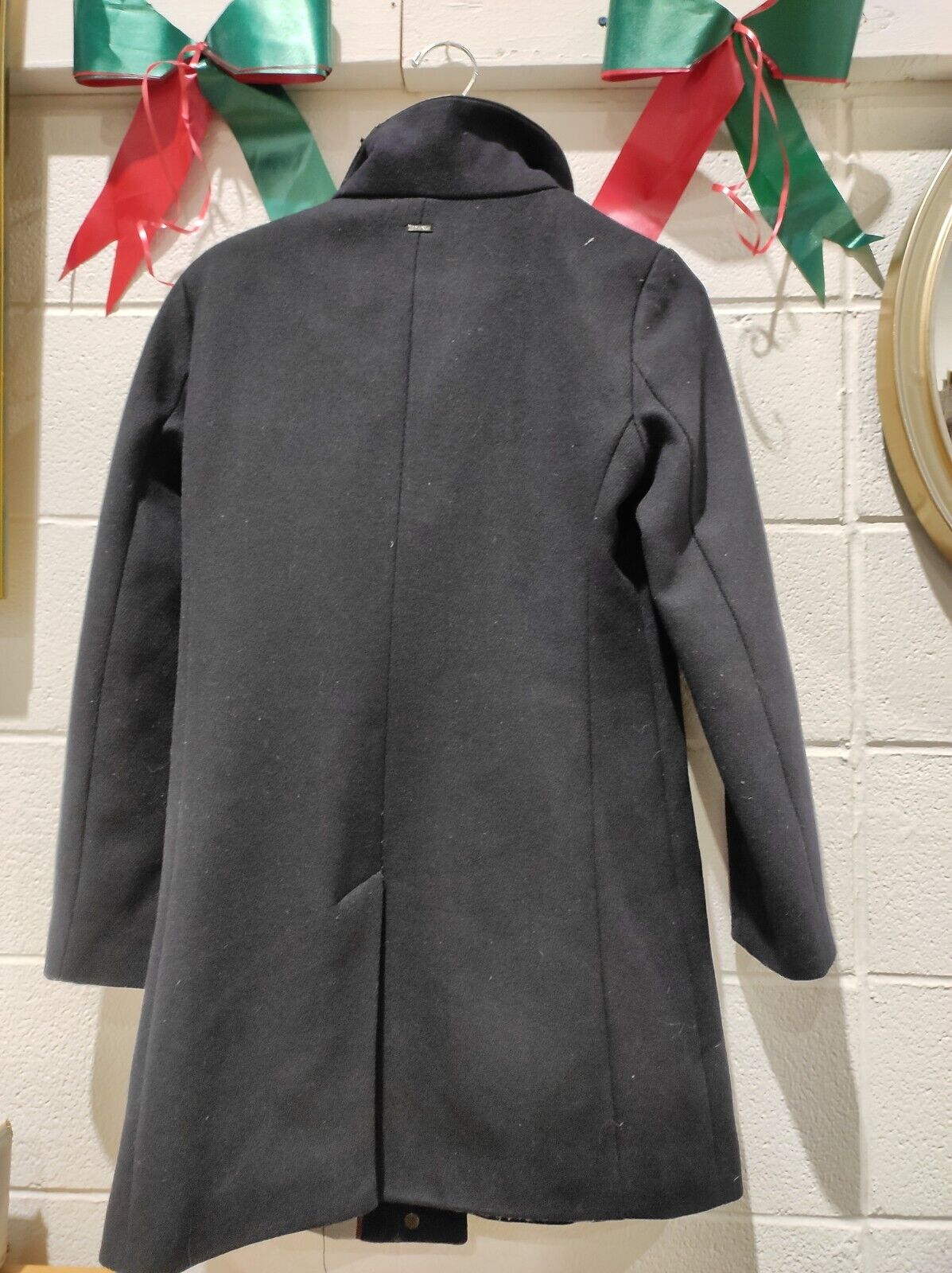 Calvin Klein Wool Blend Jacket High Fashion Size-6 Black