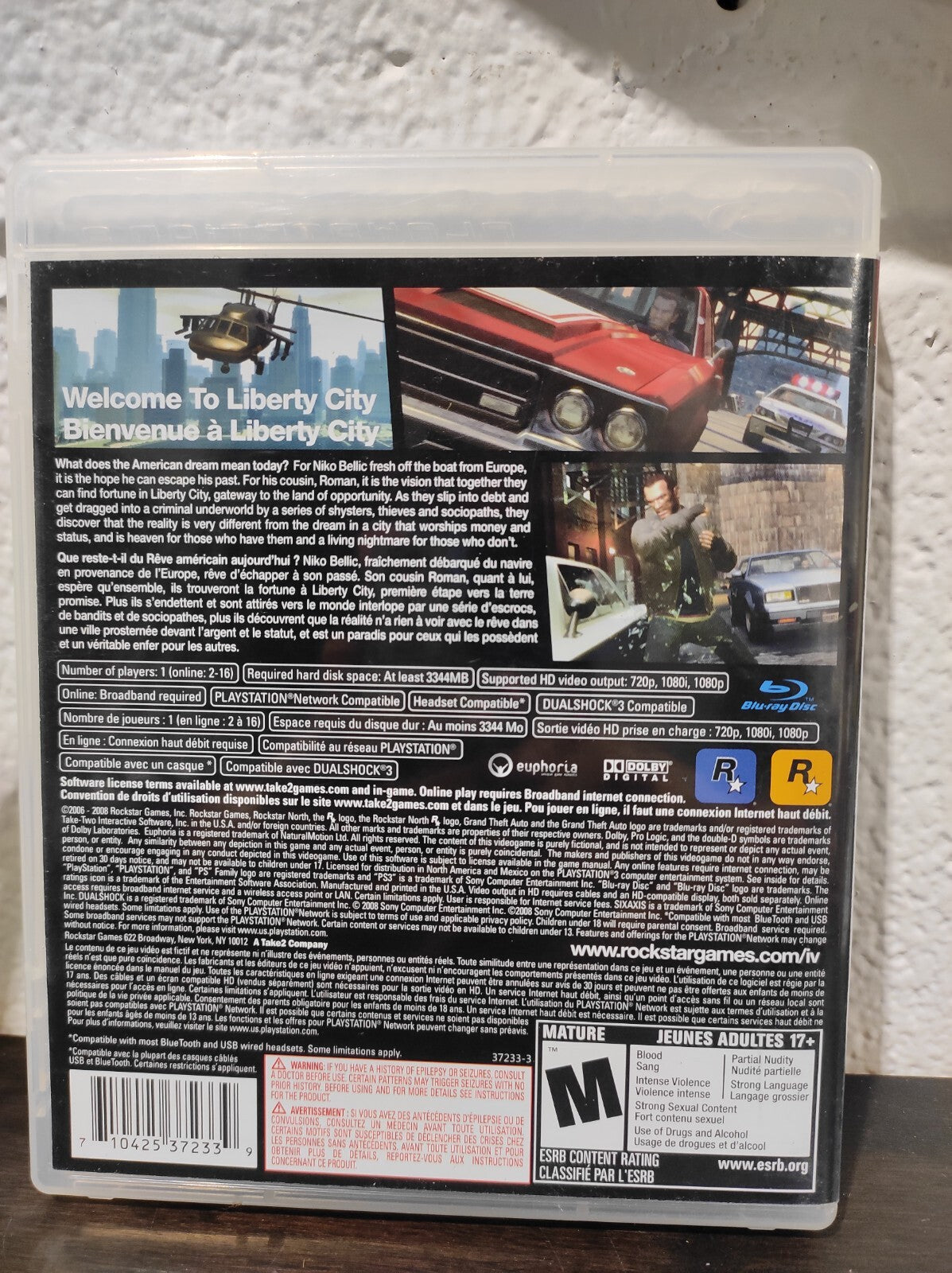 Grand Theft Auto IV PS3 Game (Sony PlayStation 3) Authentic With Map