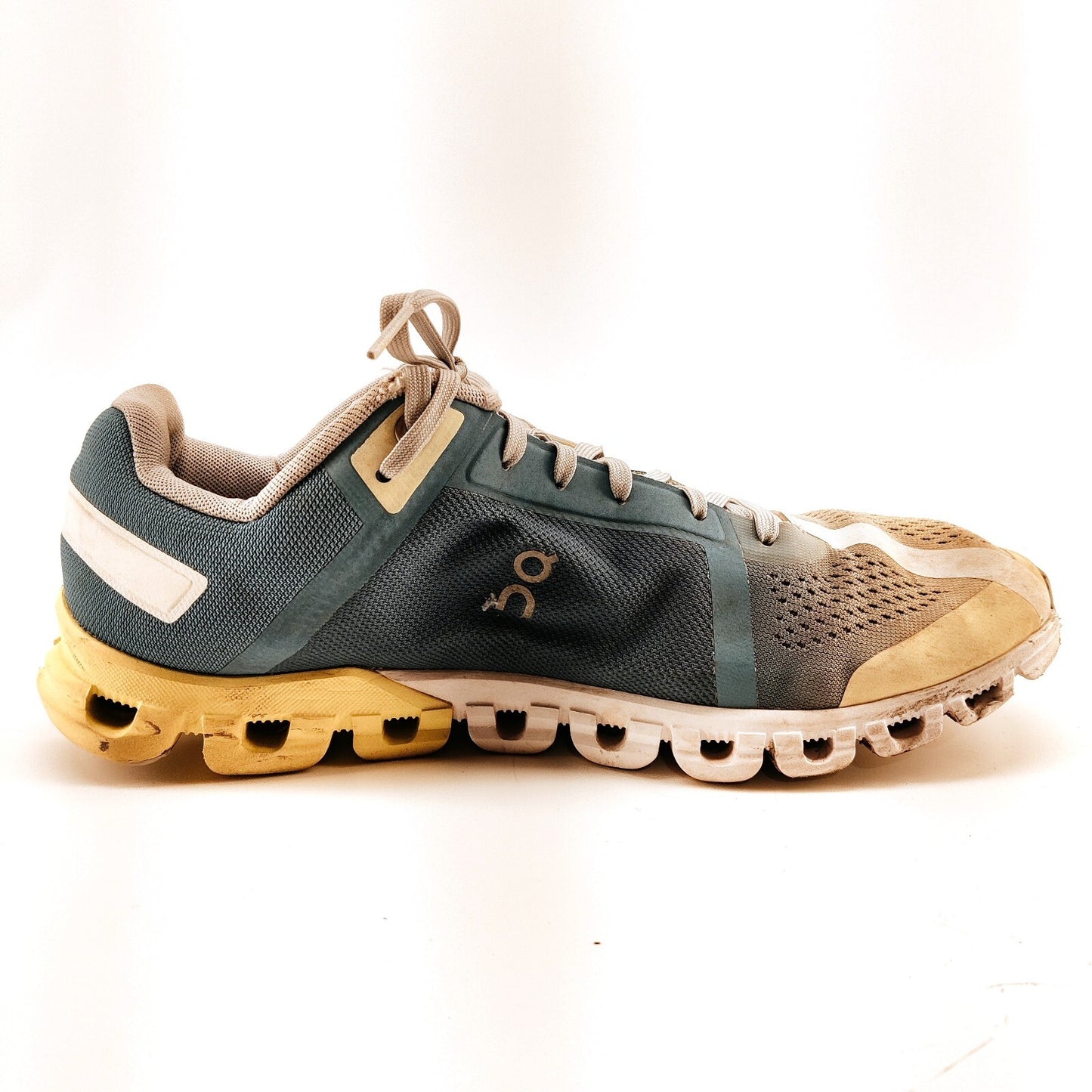 On Cloudflow Cloudtec Blue Yellow Running Shoes Men's Size 8.5