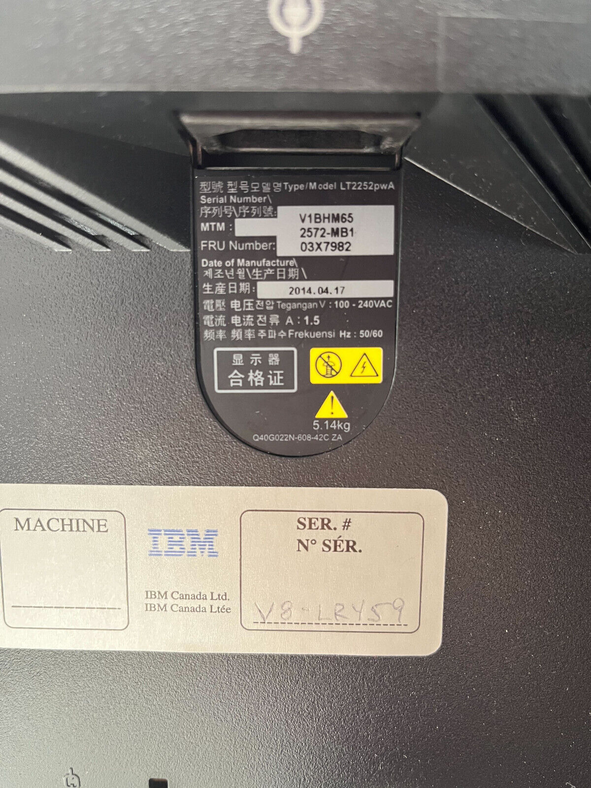 Lenovo ThinkVision LT2252pwa 22" LCD Monitor