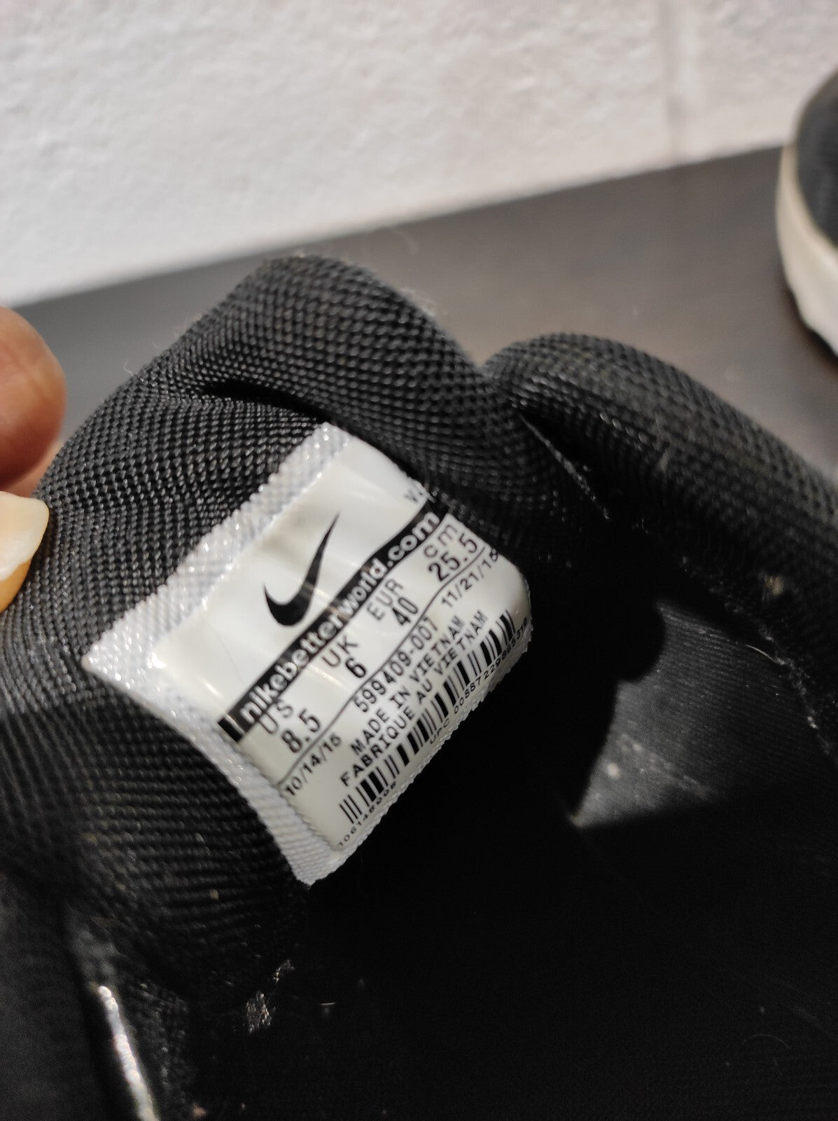 Nike Women's Air Max Thea Size 8.5 Black Running Shoes Sneakers
