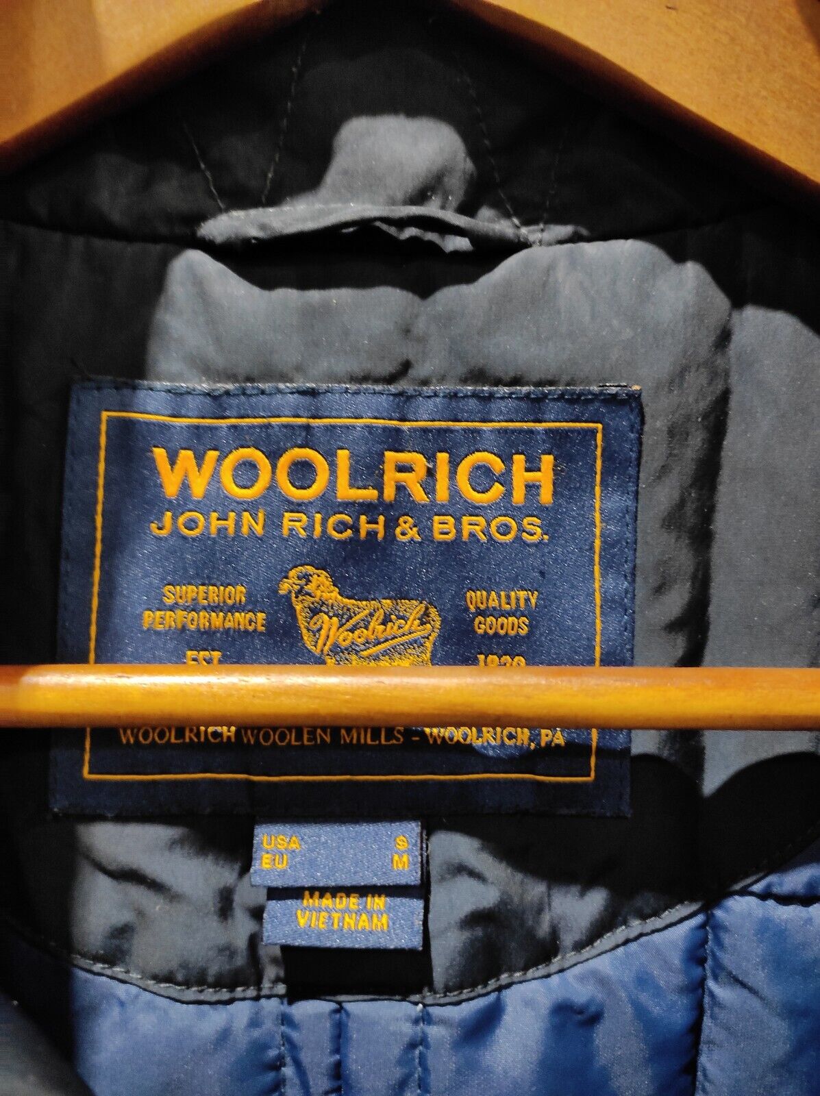 Woolrich Appalachian Parka Jacket Men's Size- S Black Down