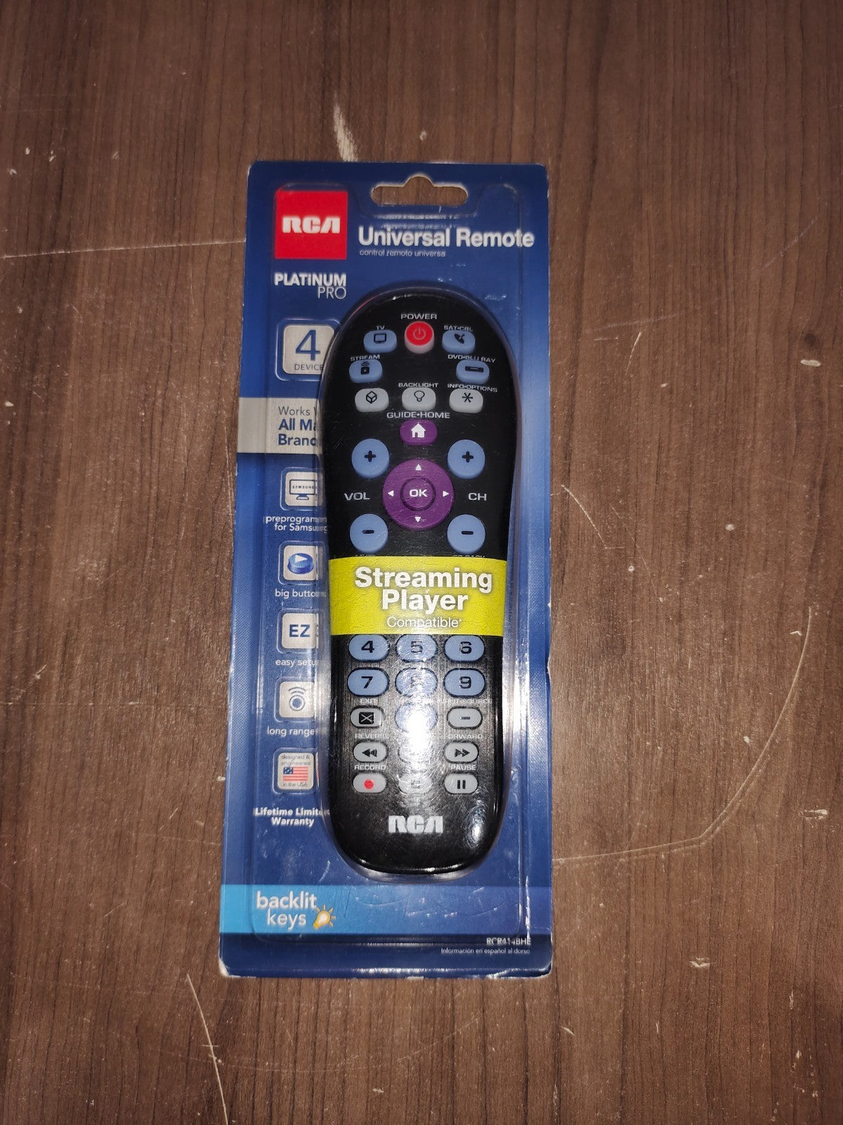 RCA Universal Remote Platinum Pro 4 Device Programmable - New In Box