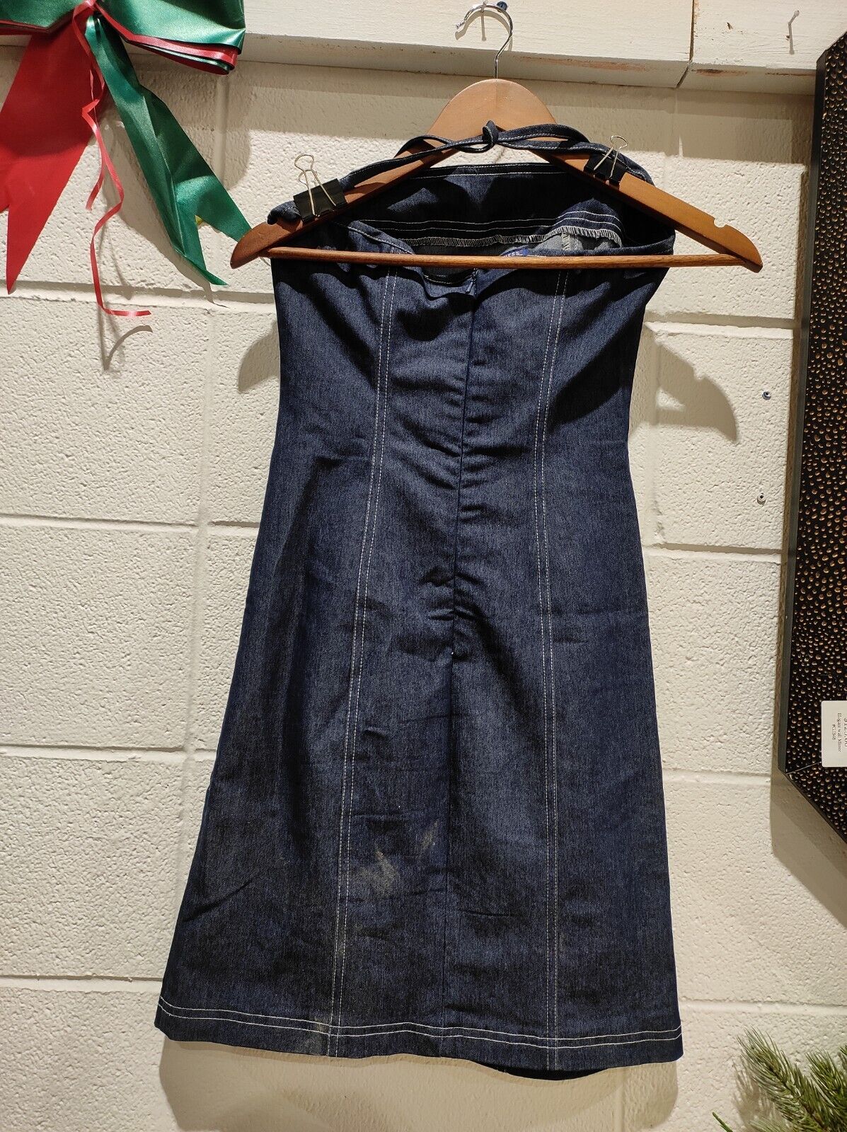 Vintage Guess Denim Dress Neck Strap Women's Size 5