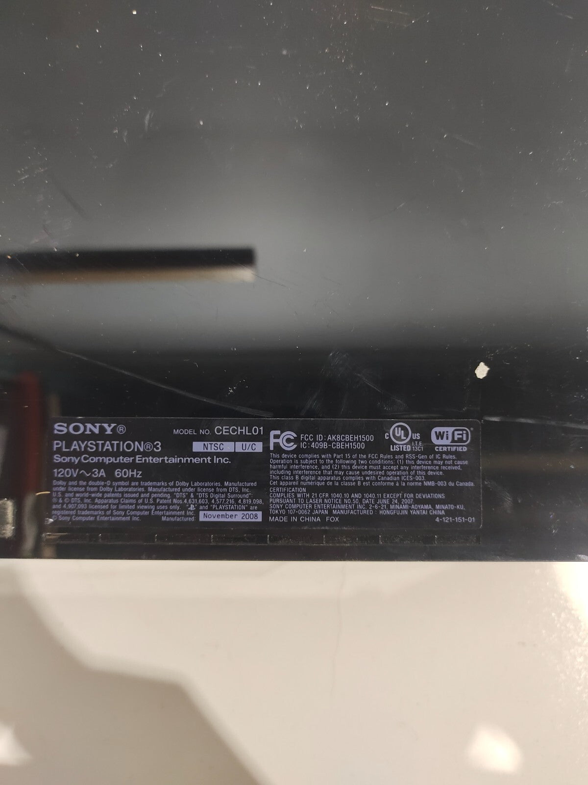 Sony Playstation 3 PS3 Fat Console CECHL01 - Console Only