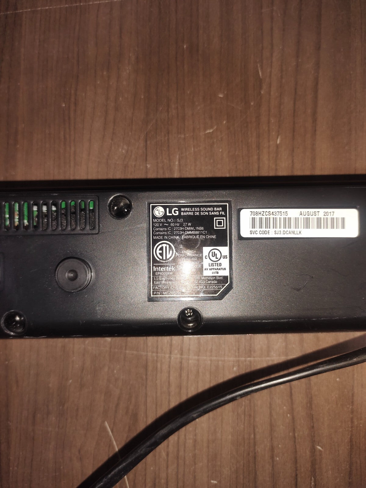 LG Wireless Sound Bar - SJ3