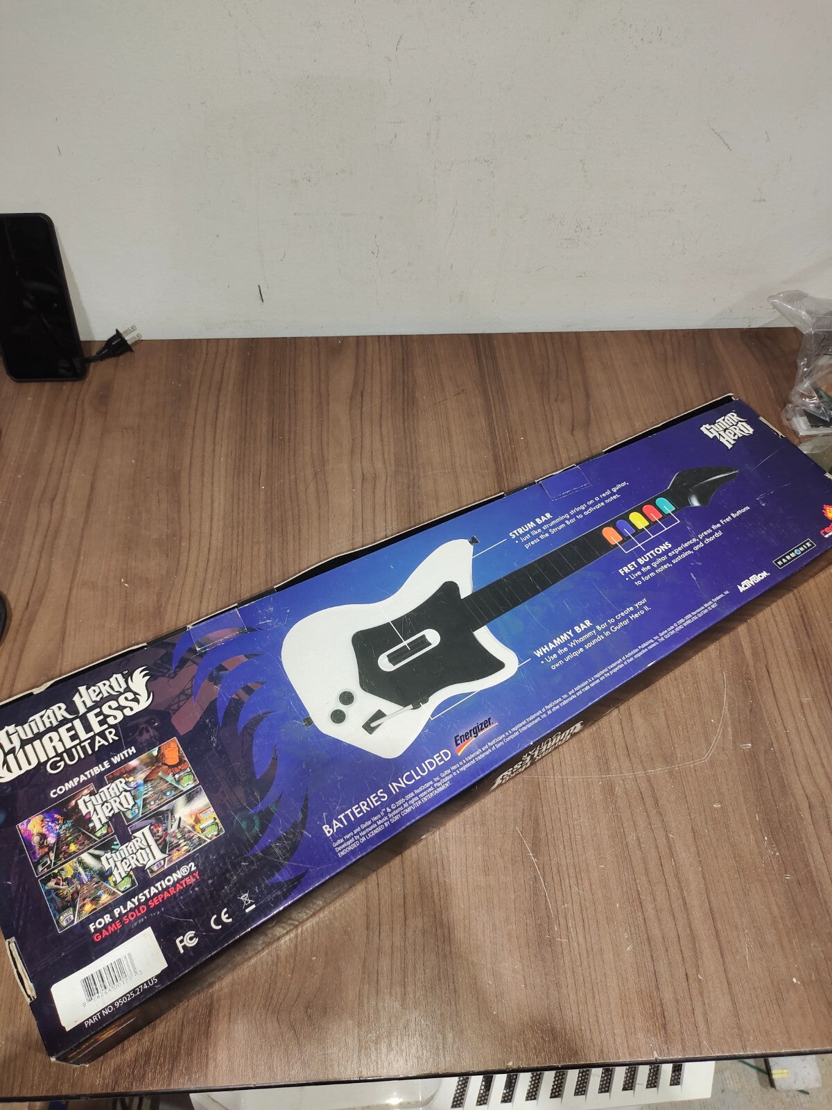 Red-Octane Guitar Hero Wireless Guitar White 95025 For Playstation 2 PS2 - 1