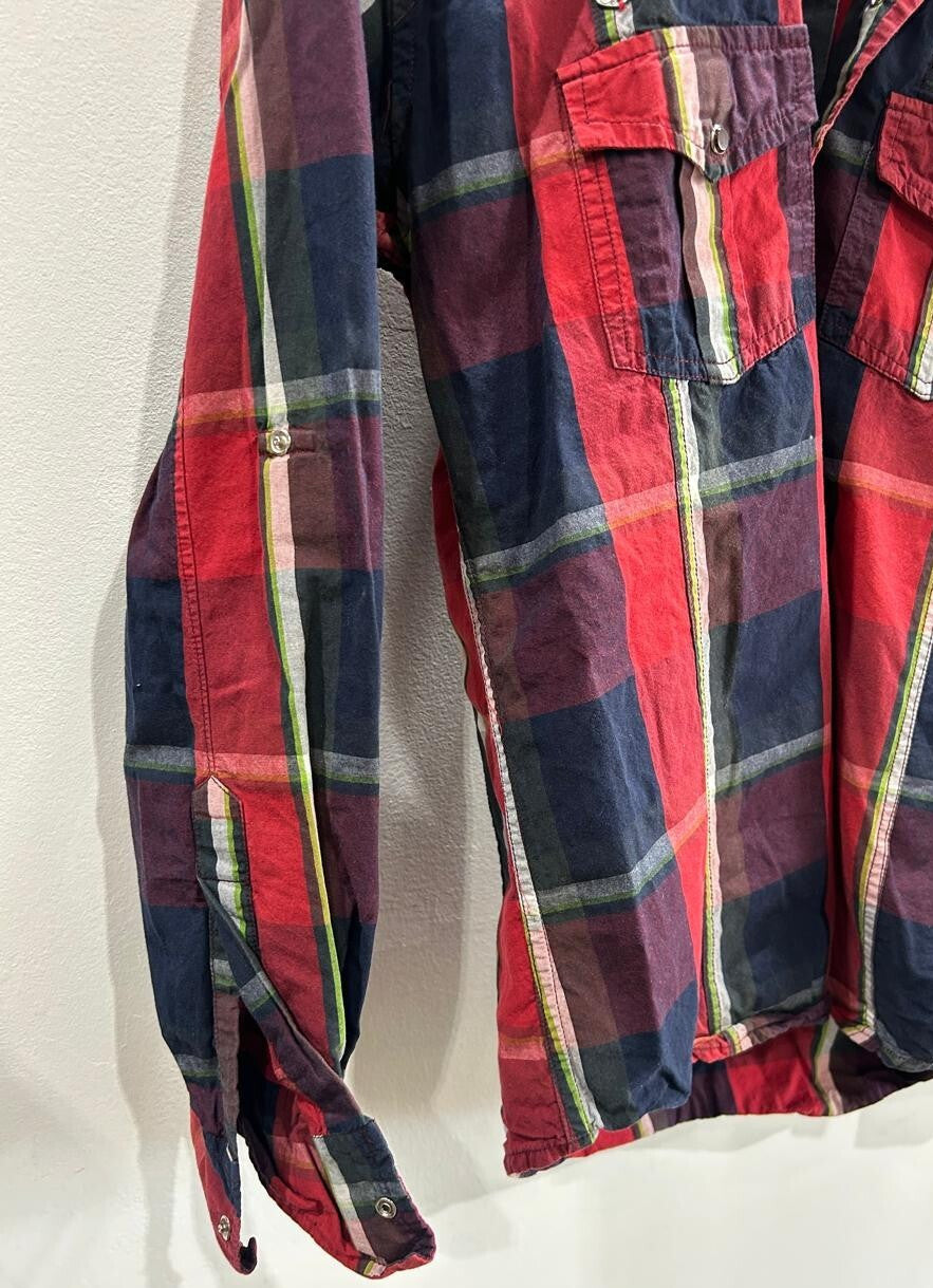 Tulip Contemporary Fit Red Plaid Shirt Women's Size S