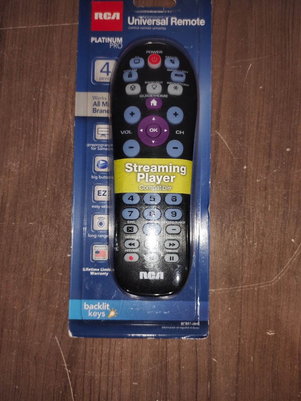 RCA Universal Remote Platinum Pro 4 Device Programmable - New In Box