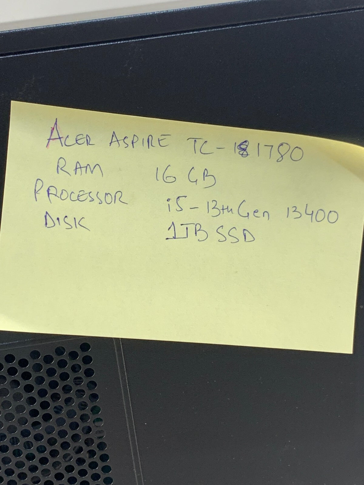 Acer Aspire TC-1780 Desktop Intel Core i5-13400, 16GB RAM, 1TB SDD