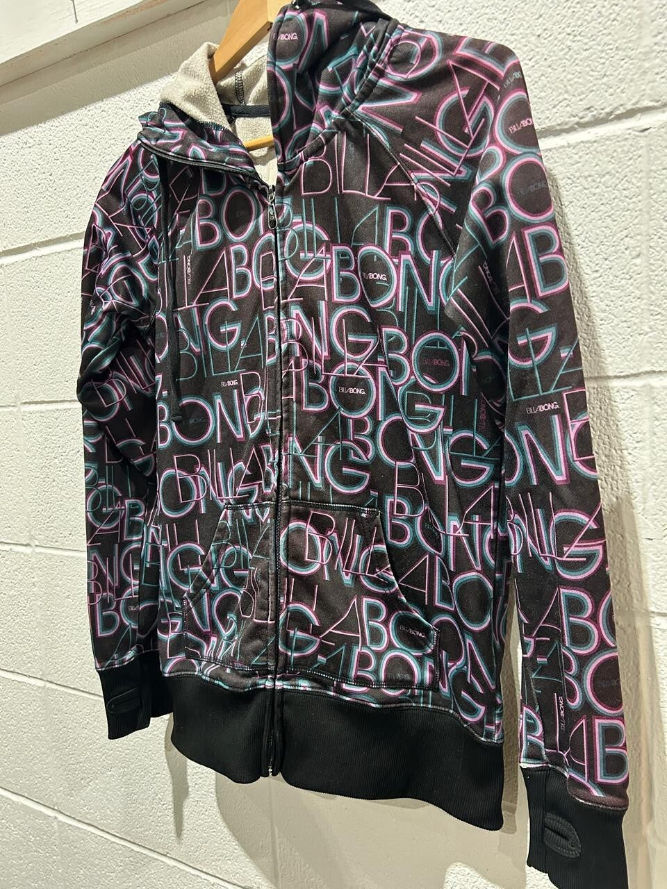 Billabong Women's Multicolor Zip-Up Hoodie Size L