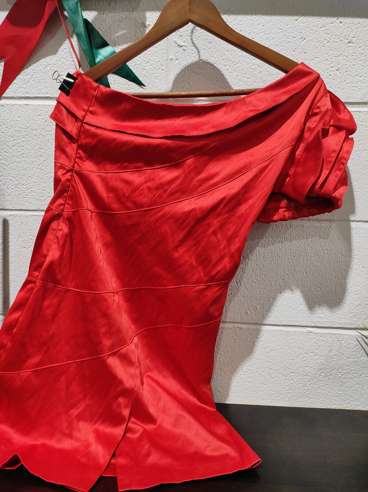 Nikibiki Women's Red One Shoulder Bodycon Dress Size- M