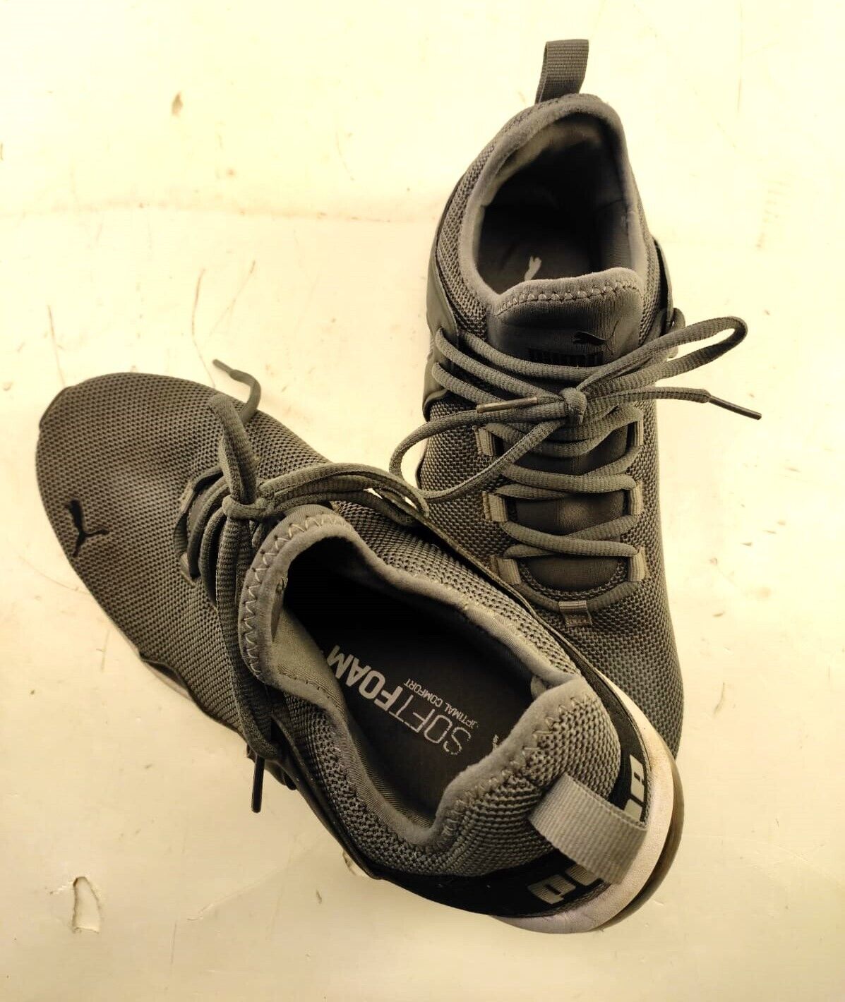 Puma Men's Electron Street Running Shoes Grey Black(US-10.5)
