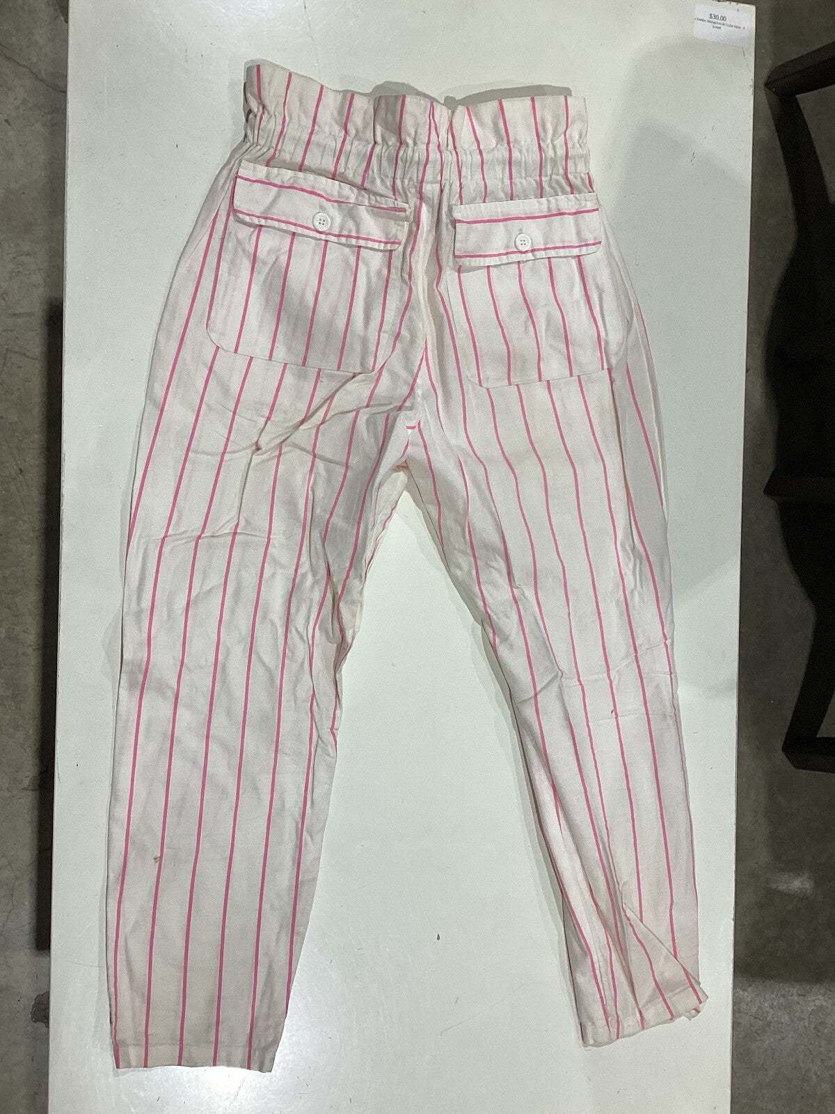 Summer Cotton Light Pants With Stripes