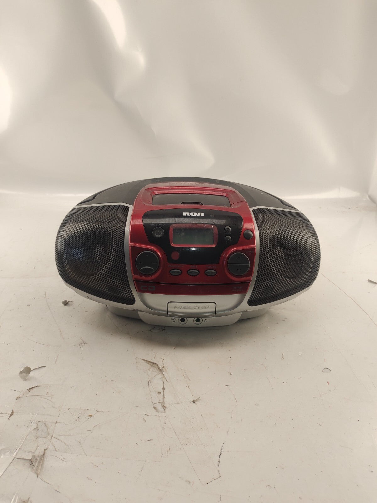 RCA RCD175-A CD Radio Boombox Disc Cassette Player Audio 3.5mm AUX in MP3 iPod