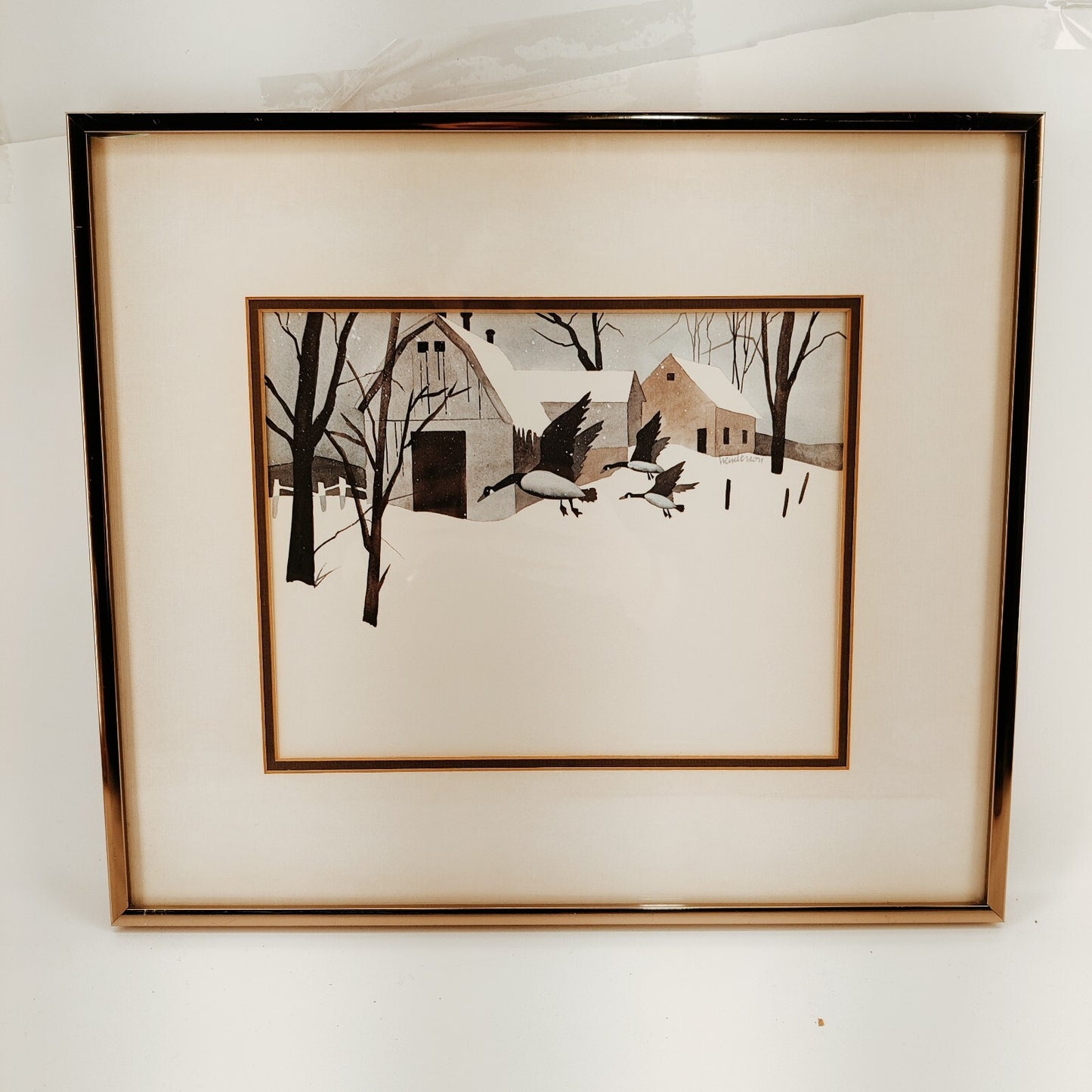 Henderson Framed Prints - Winter Scenes with Geese