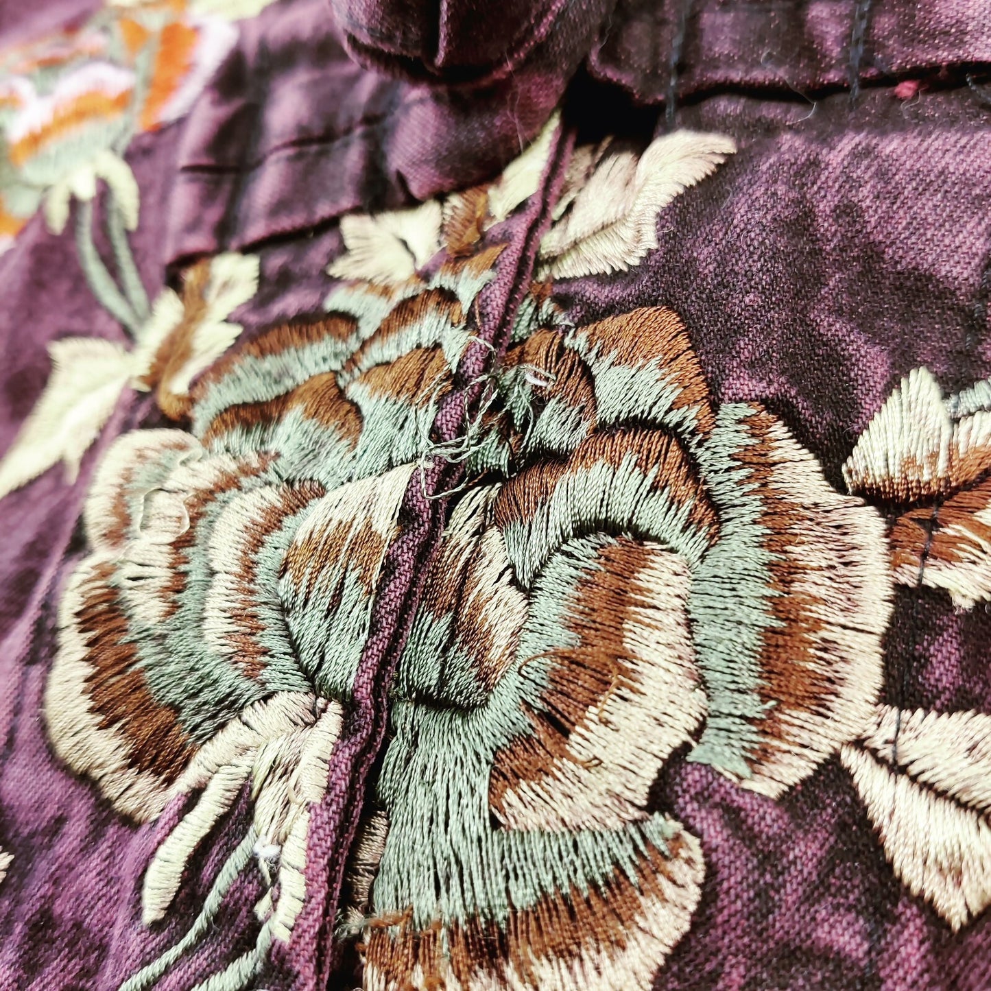 Unique Women's Purple Jacket with Flower Embroidery
