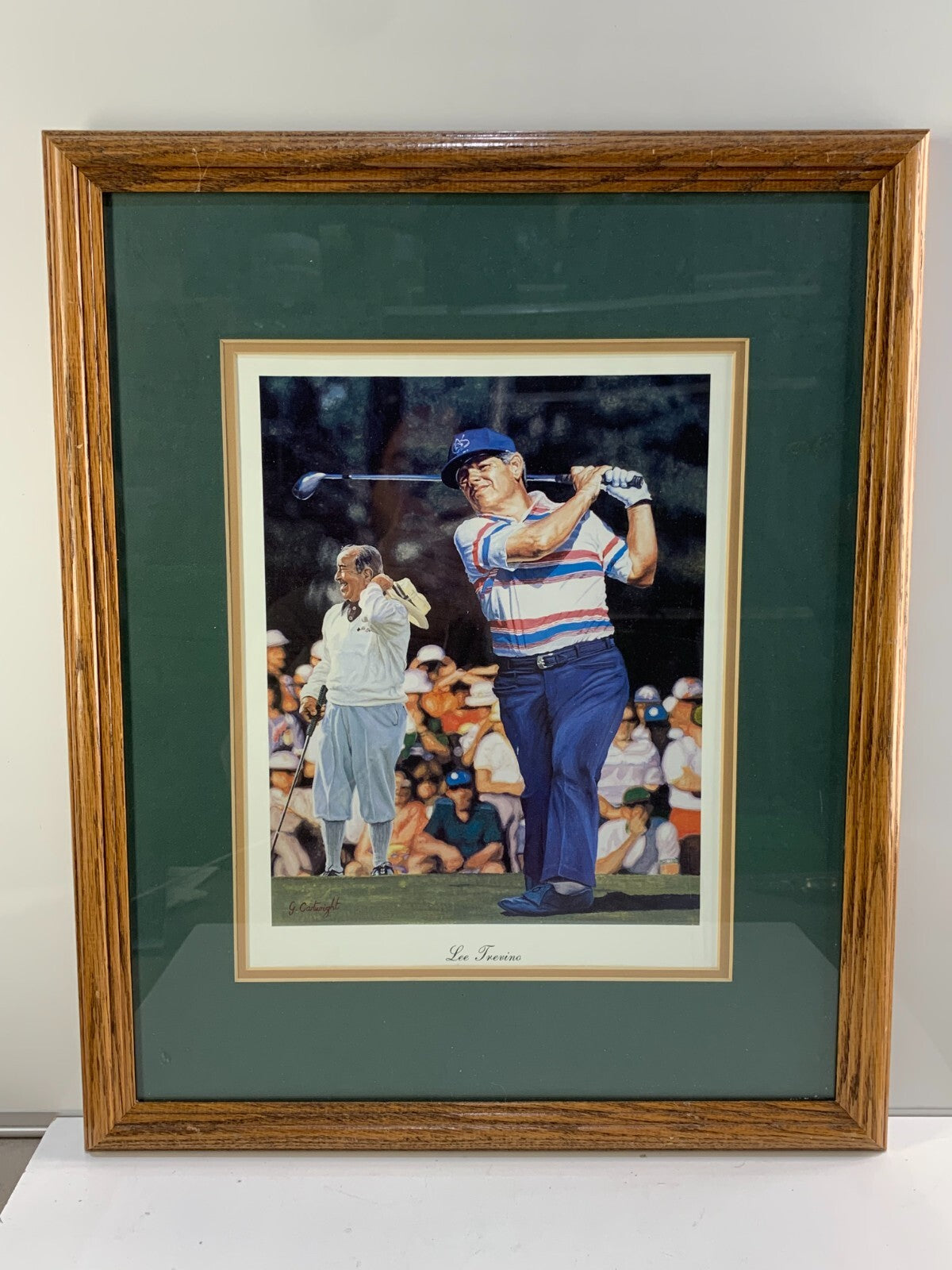 Vintage G. Cartwright Print Of Lee Trevino Professional Golfer