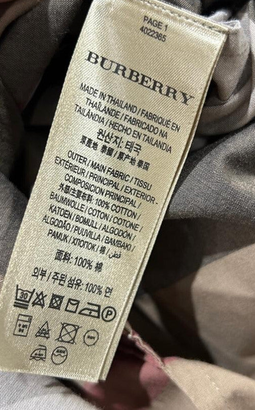 Burberry Kelsy Brown Check Cotton Belted Dress Size US 4