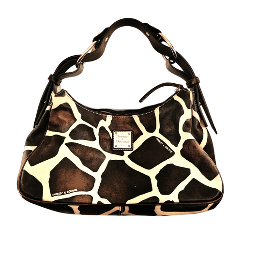 Dooney & Bourke Giraffe Print Safari Collection Shoulder Bag Hobo Purse