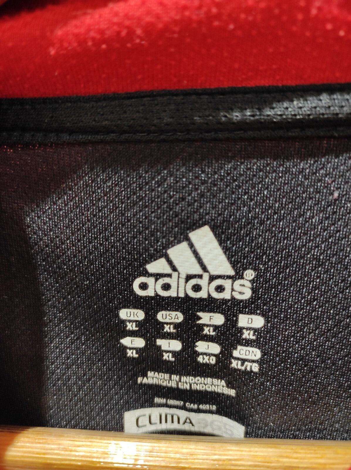 Adidas Golf Jacket Mens XL Large Red 1/4 Zipper 3 Stripes Running