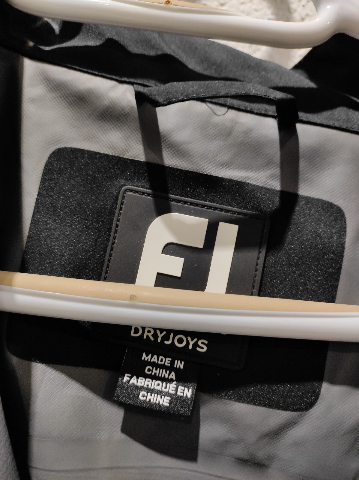 FJ Dryjoys Men Large Navy White Hydrolite Windbreaker 1/2 Zip Golf Wear