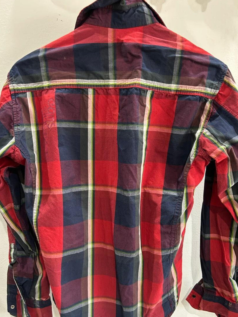 Tulip Contemporary Fit Red Plaid Shirt Women's Size S