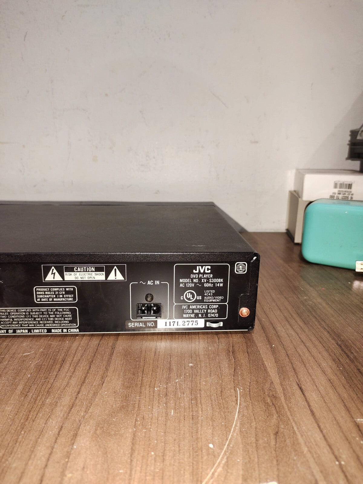 JVC XV-S300BK DVD/CD Player