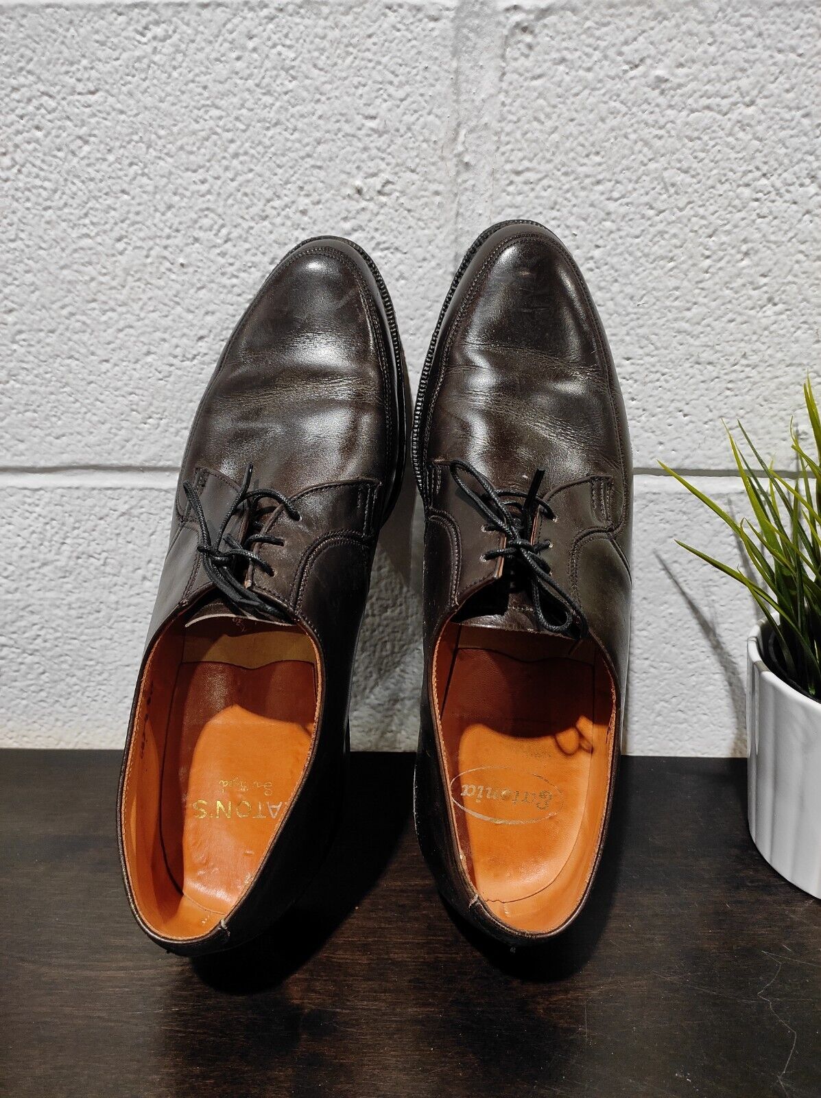 Eatonia Brown Men's Longwing Wingtip Shoes Brogue Derby Vibram Goodyear Welted