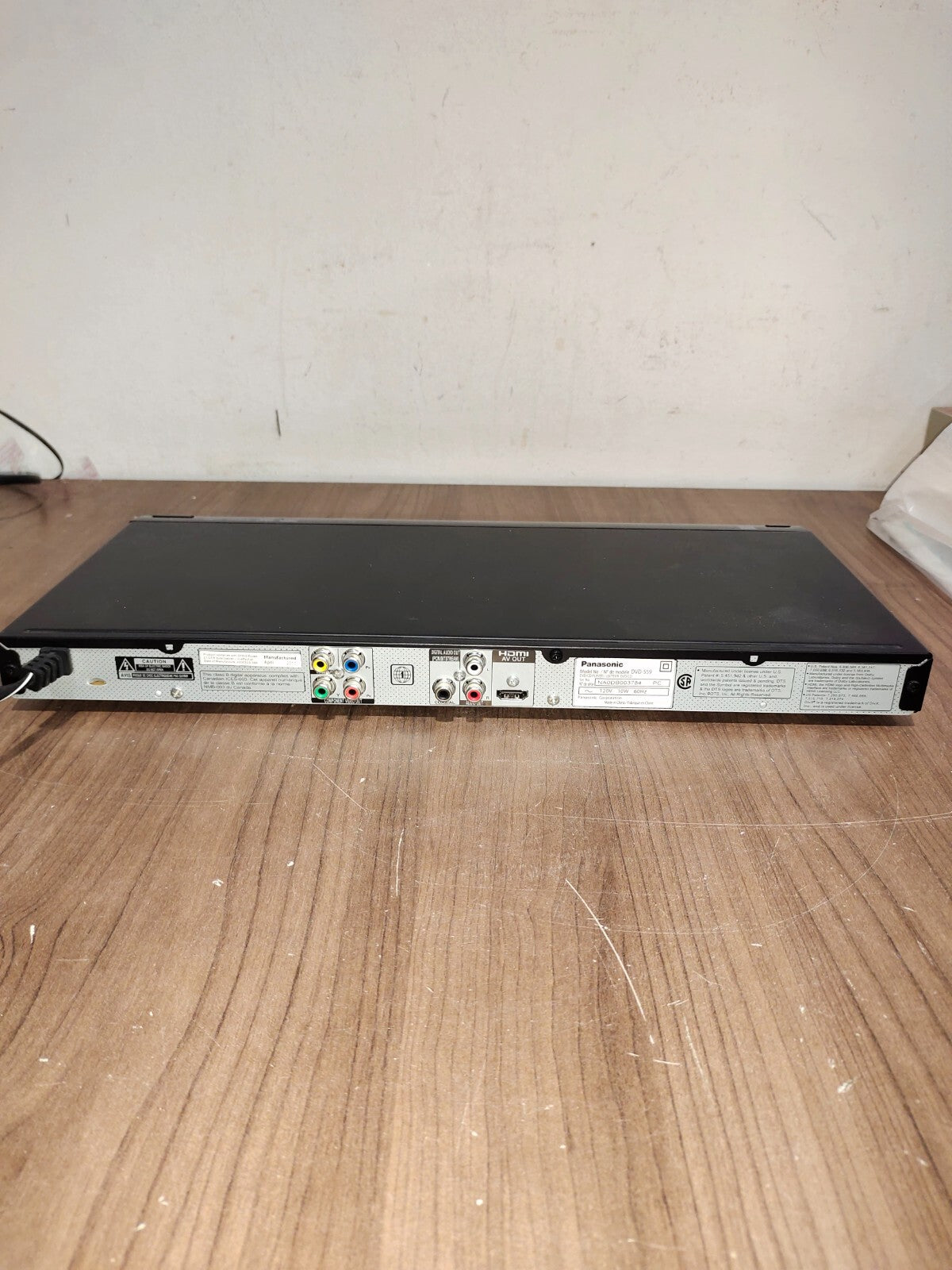 Panasonic DVD-S59 HD DVD CD Player HDMI With Remote and Original Box