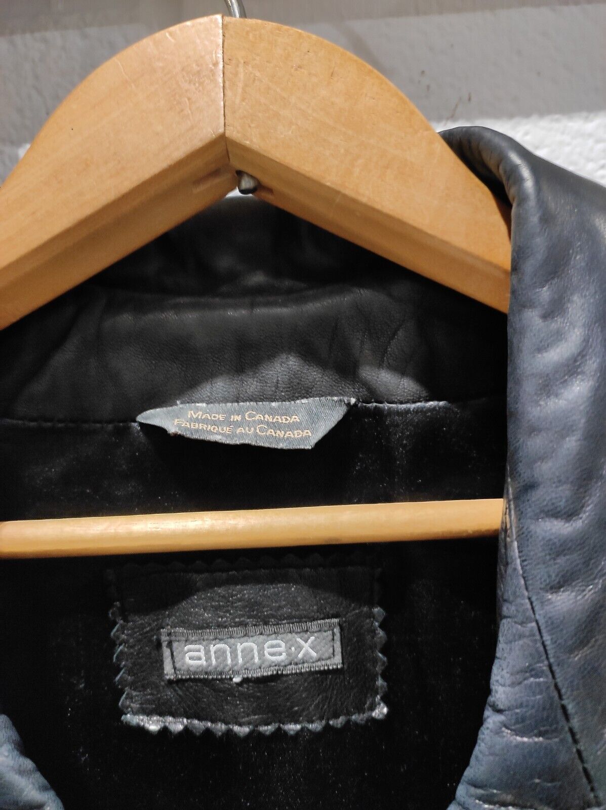 Vintage Annex Petite Women size XL Black Genuine Leather Jacket Zip