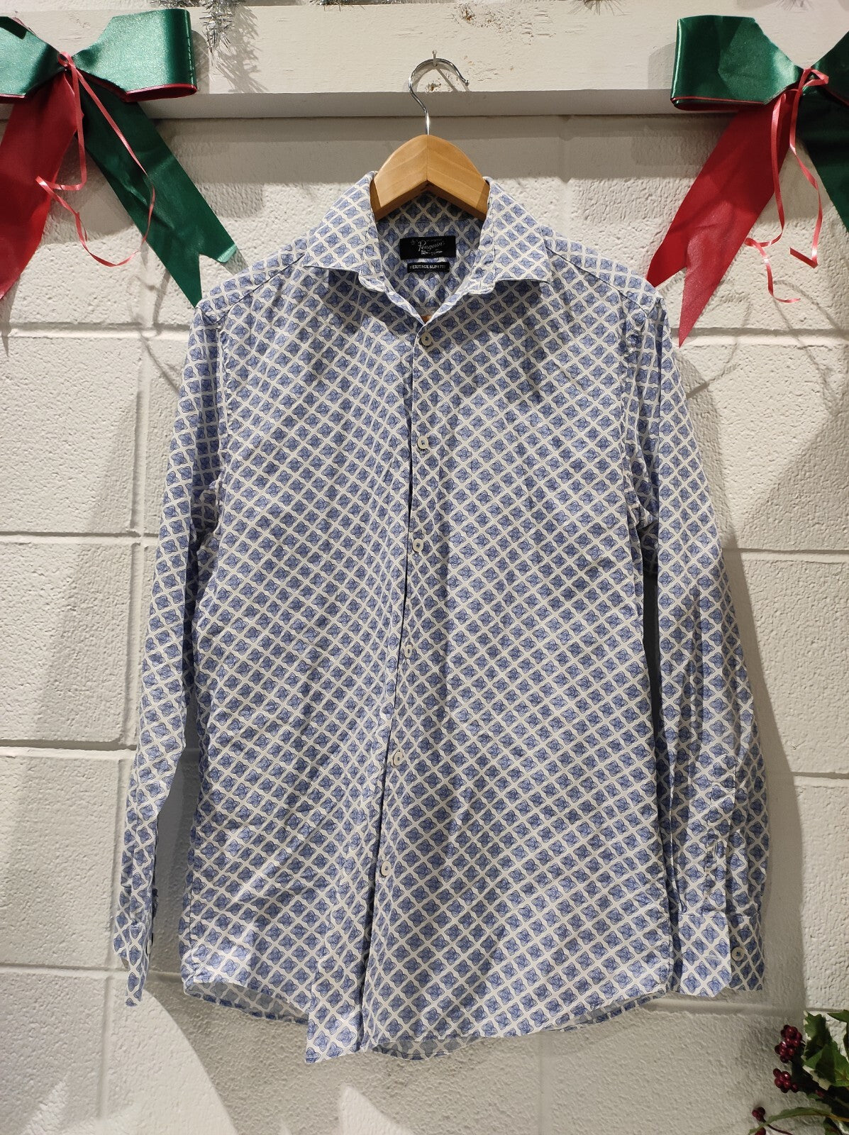 Penguin Shirt Men's Blue Heritage Slim Fit Dress Button Up Long Sleeve