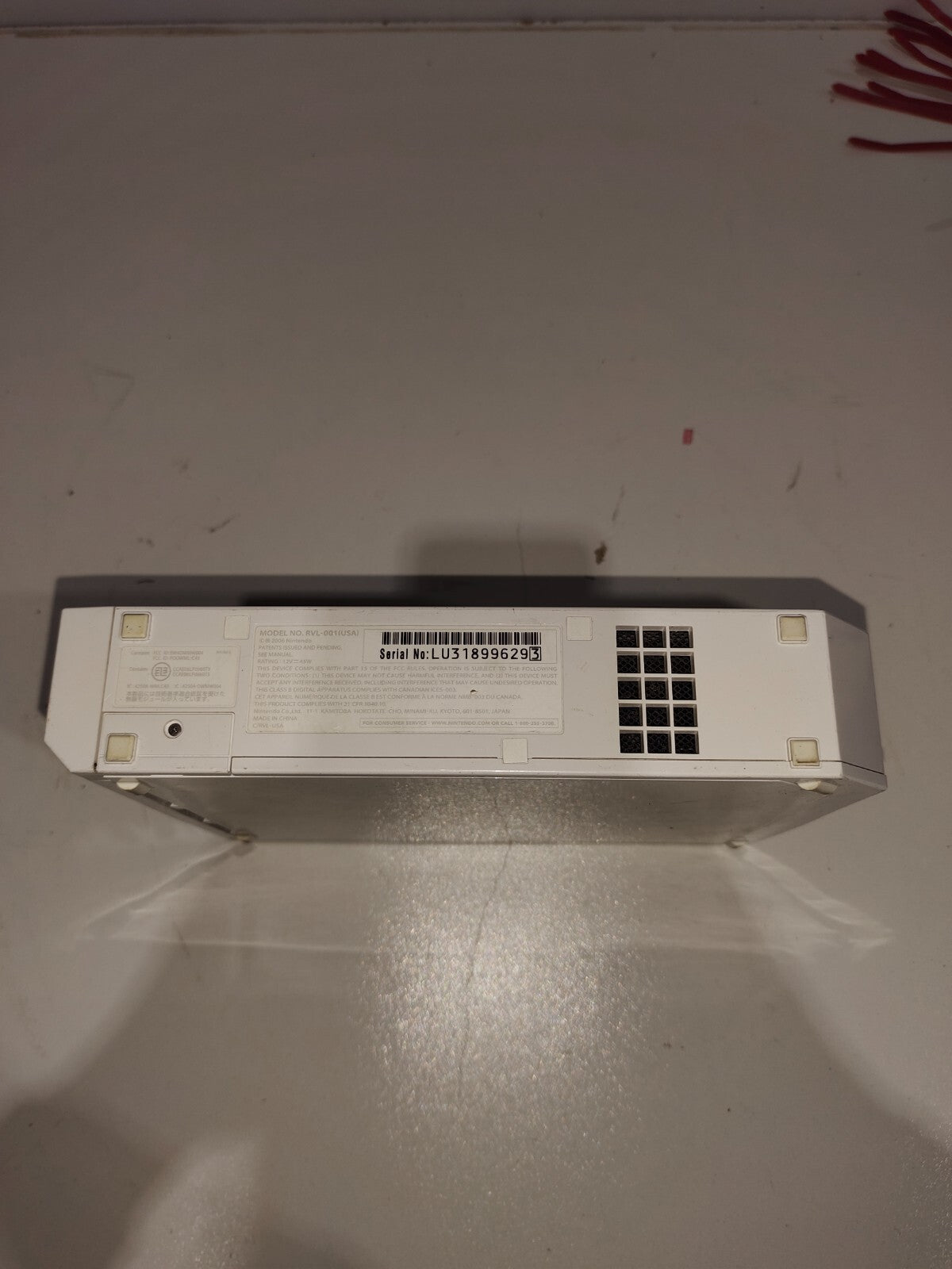 Nintendo Wii Console Unit Only RVL-001 - White Console Only