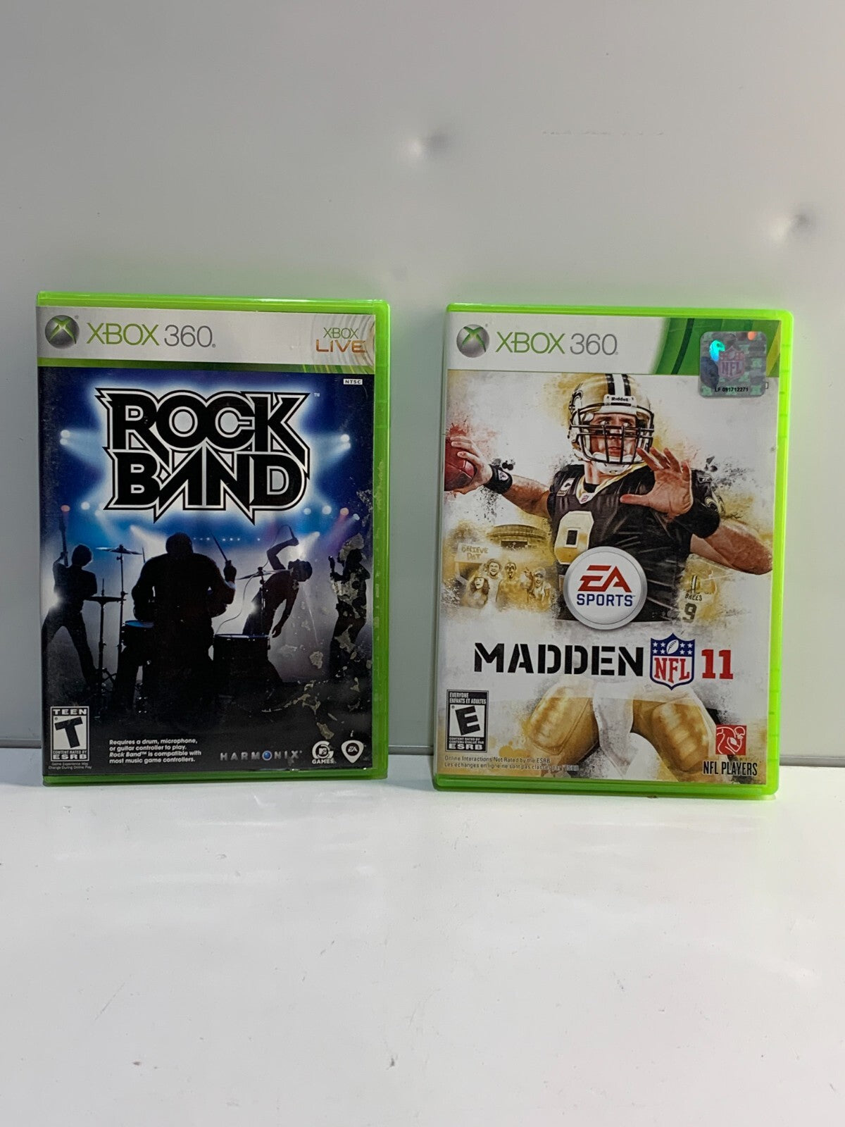 Lot of 2 Xbox 360 games, Madden NFL 11 & Rock Band