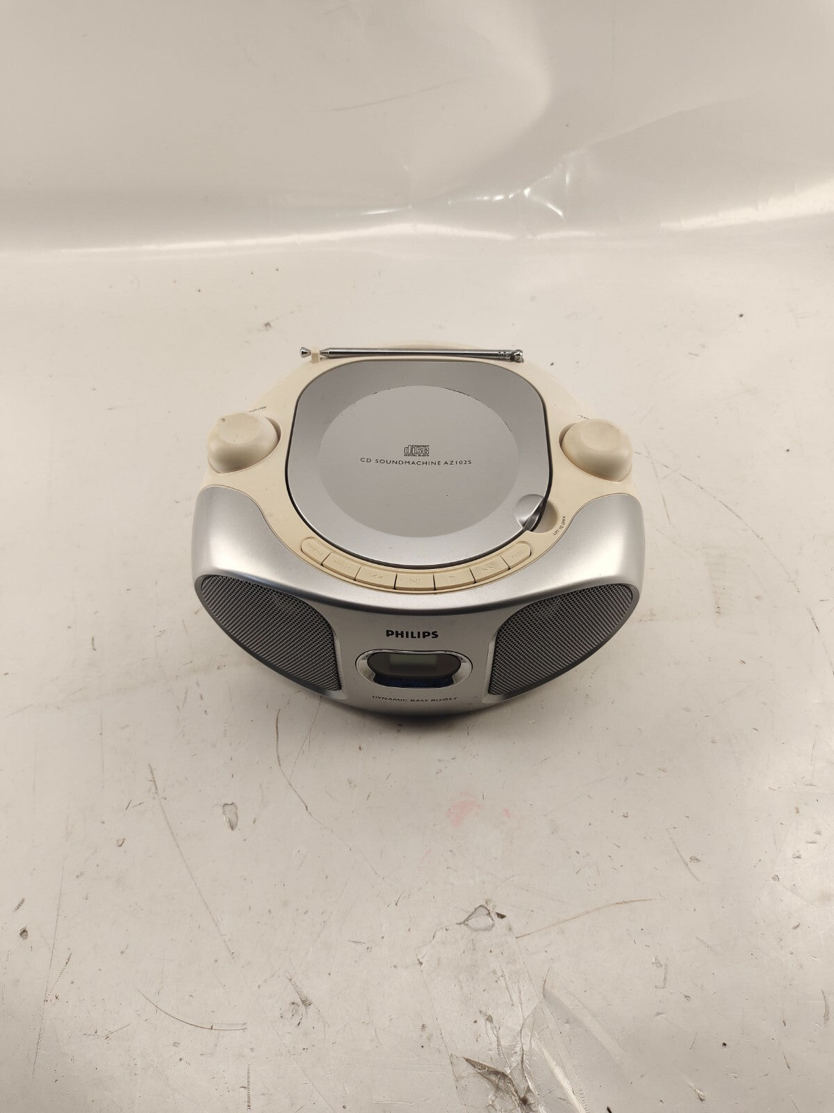 Philips AZ102S Radio/ CD Player - White - Working Tested