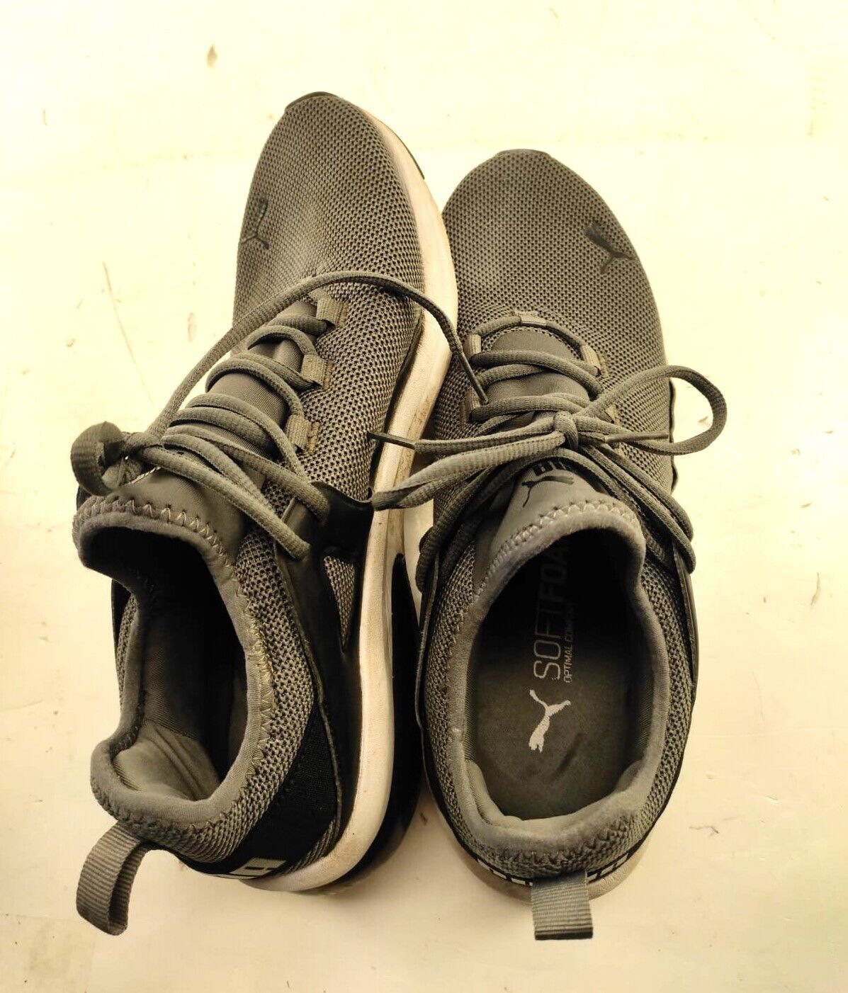 Puma Men's Electron Street Running Shoes Grey Black(US-10.5)