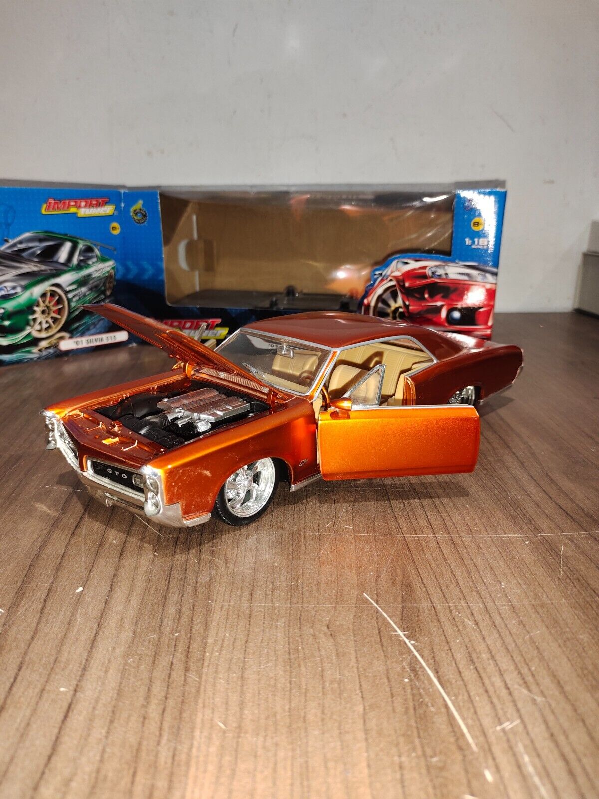 Hot Wheels Whips West Coast Customs 1966 Pontiac GTO 1:18 Scale Diecast Car
