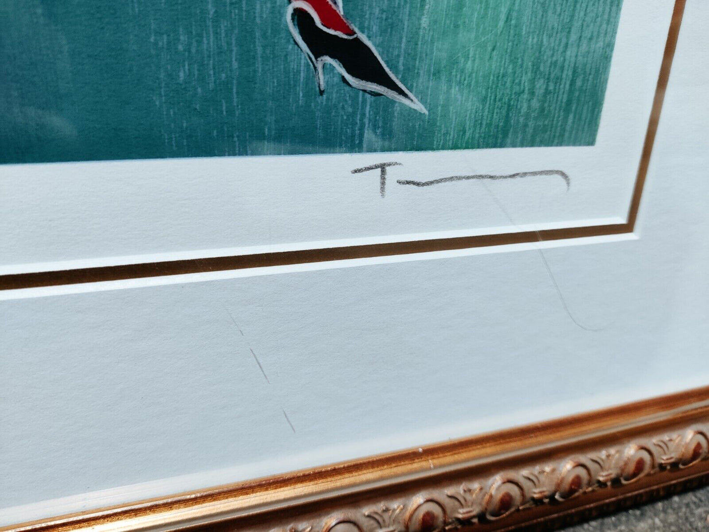 Itzchak Tarkay Serigraph "Friends to Confide In" Signed and Framed w/ Appraisal